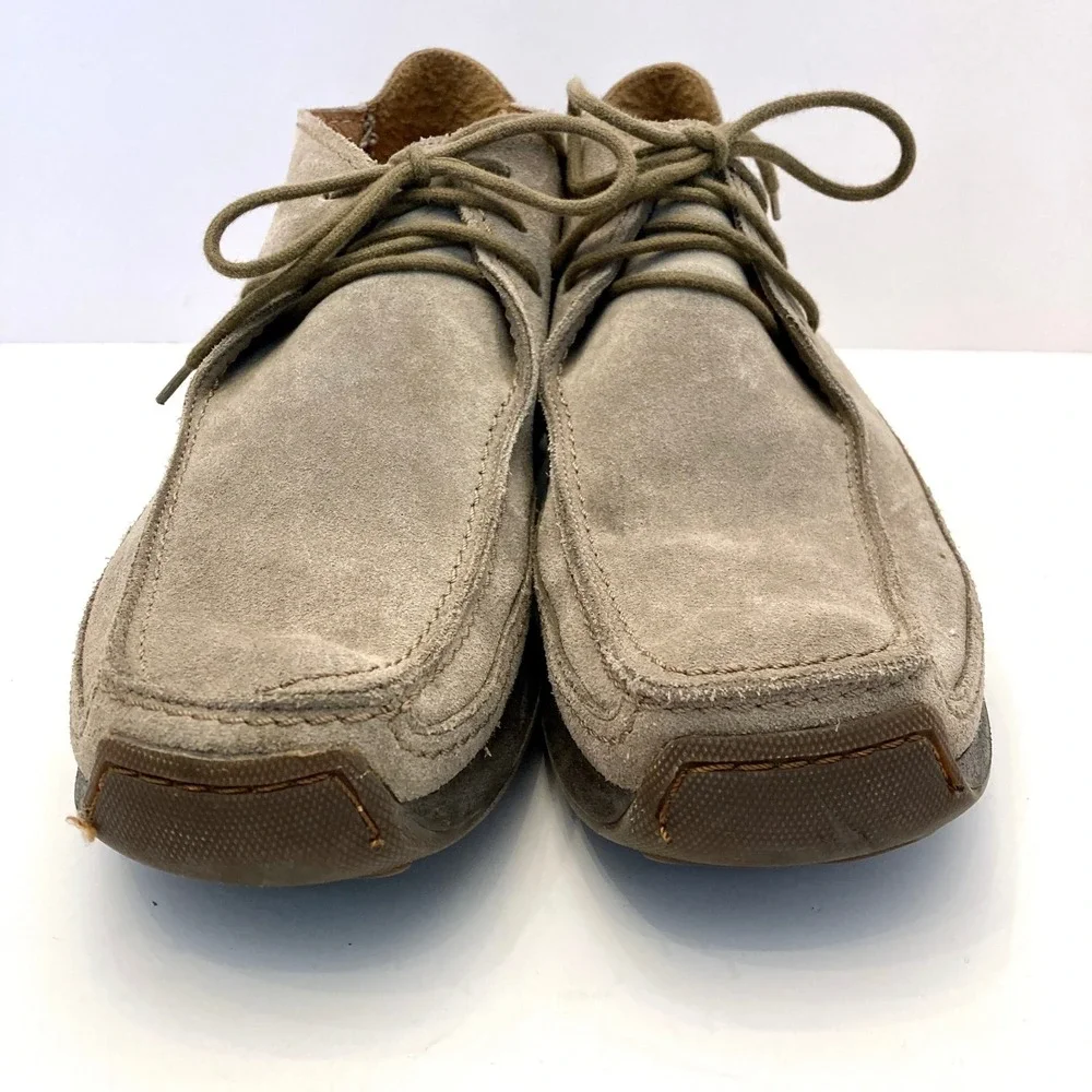 Geox Men's‎ Tan Beige Suede Leather Chukka Ankle Boots Mens EU 43 US 9/9.5 Moc
